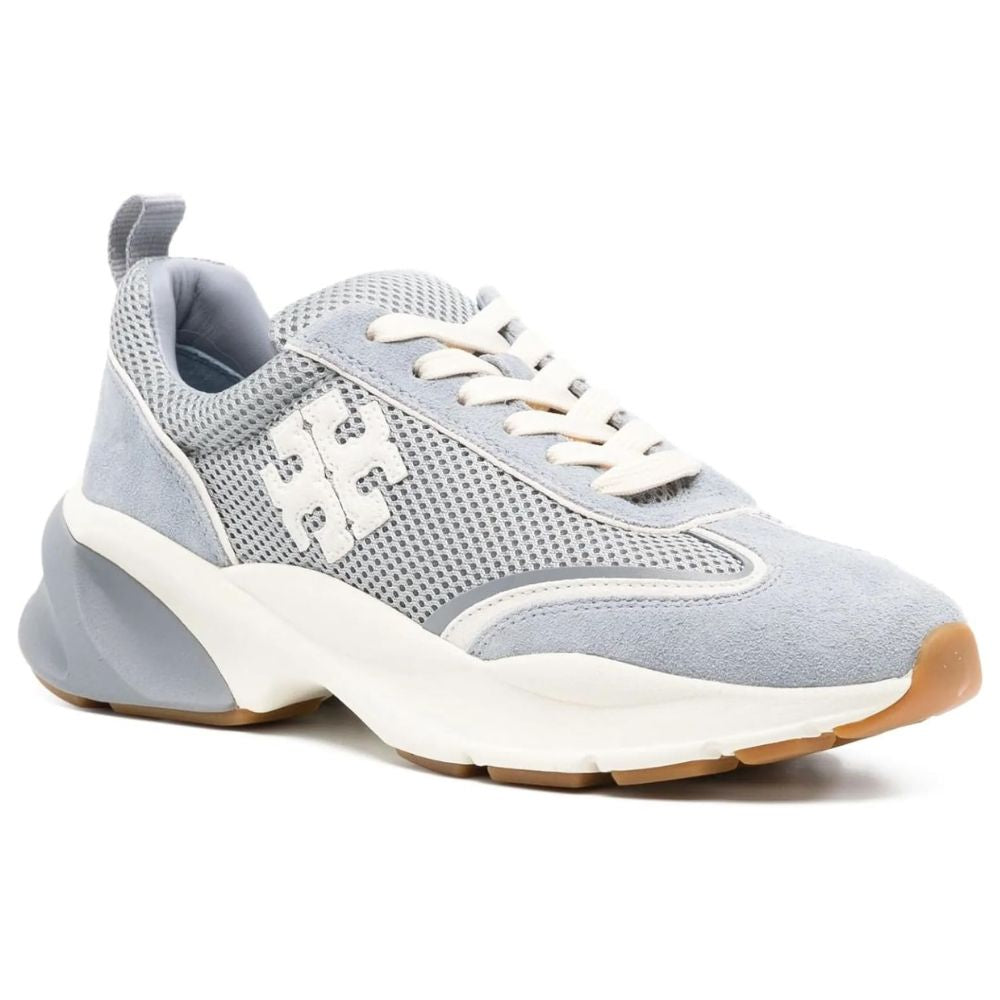 Tory Burch Good Luck Trainers - Grey/Bianco/Aria Blue | Garmentory
