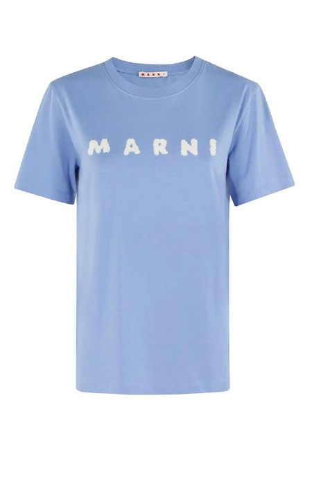 Marni Blue Printed T-Shirt - Mineral ice | Garmentory