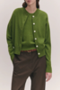 &Daughter Ada Crew Neck Cardigan - Green - Thumbnail 2
