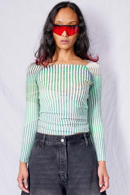 Anna Sui x Heaven by Marc Jacobs Mesh Ties Top - Lilac