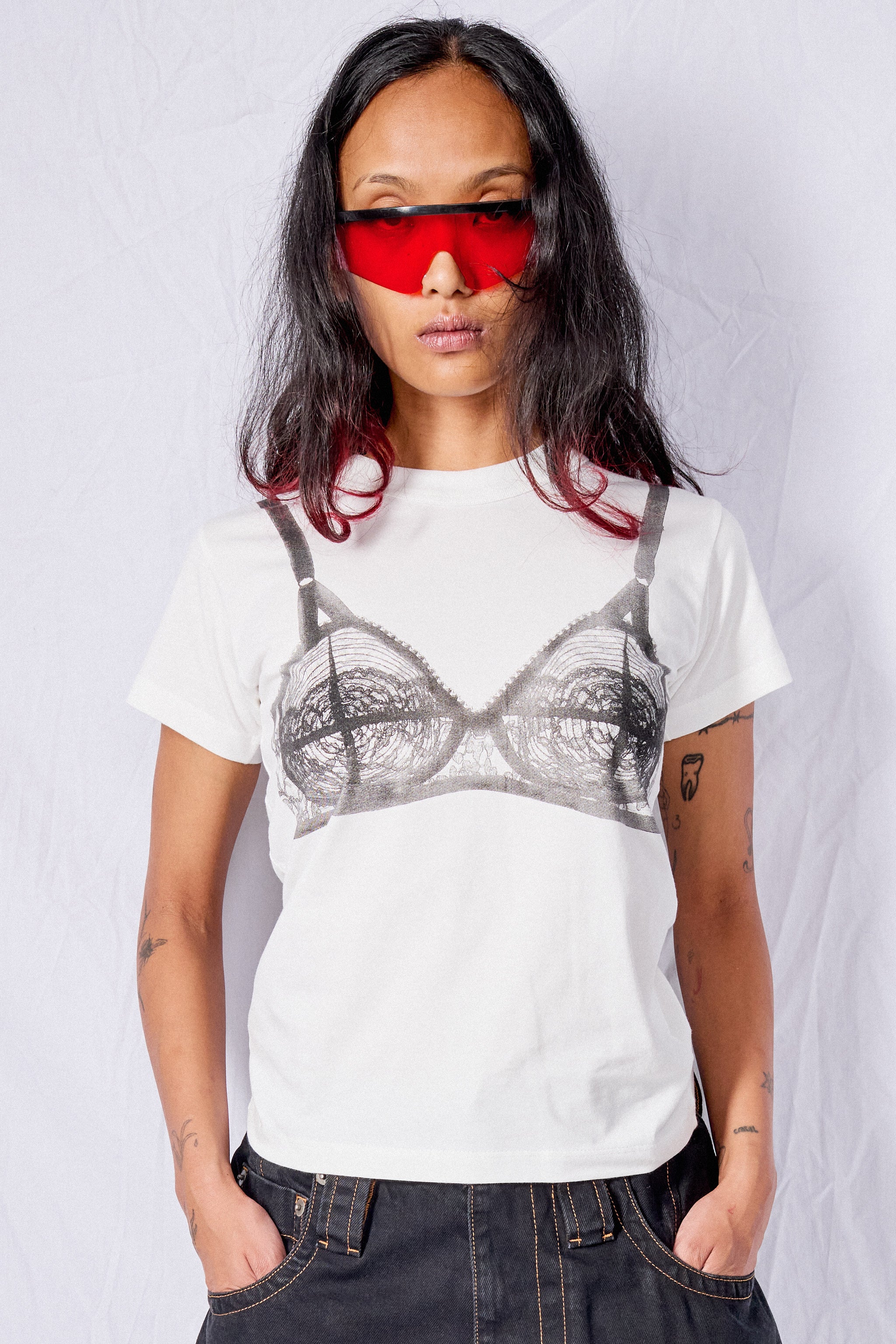 Vaquera Off White Bra T-Shirt | Garmentory