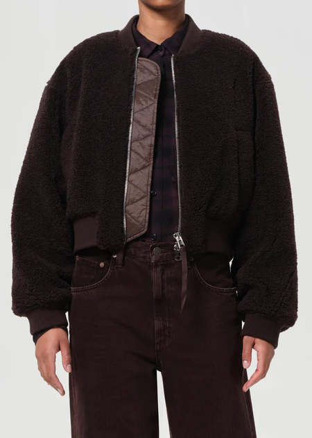 LEONA JACQUARD KNIT SLEEVE BOMBER JACKET | Garmentory