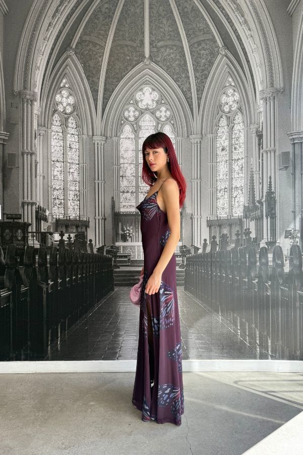 SAEMDI Butterfly Mesh Maxi Dress | Garmentory SAEMDI Butterfly Mesh Maxi Dress | Garmentory