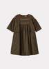 Caramel Mars Girl's Hand-Smocked Dress - Thumbnail 1