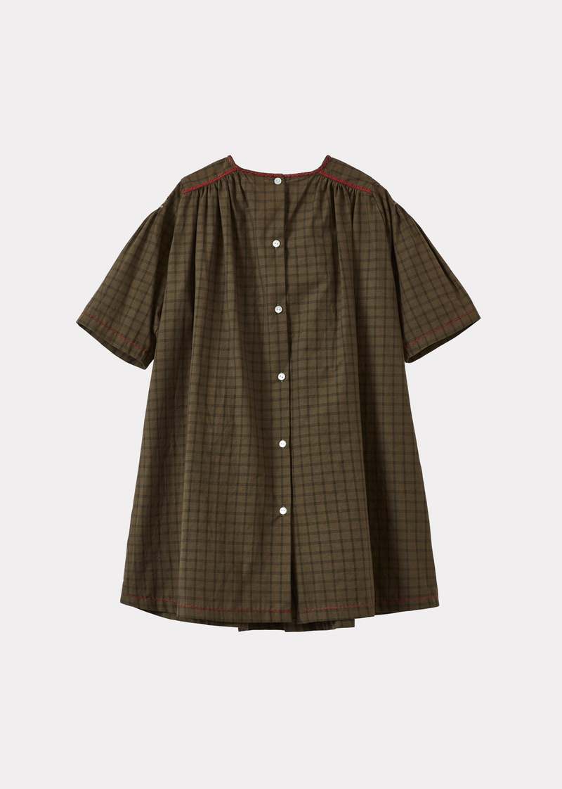 Caramel Mars Girl's Hand-Smocked Dress