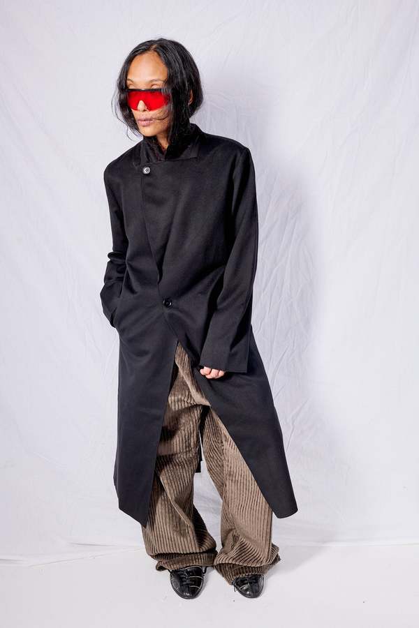 Gabriela Coll Garments No.175 Heavy Wool Two Button Coat | Garmentory