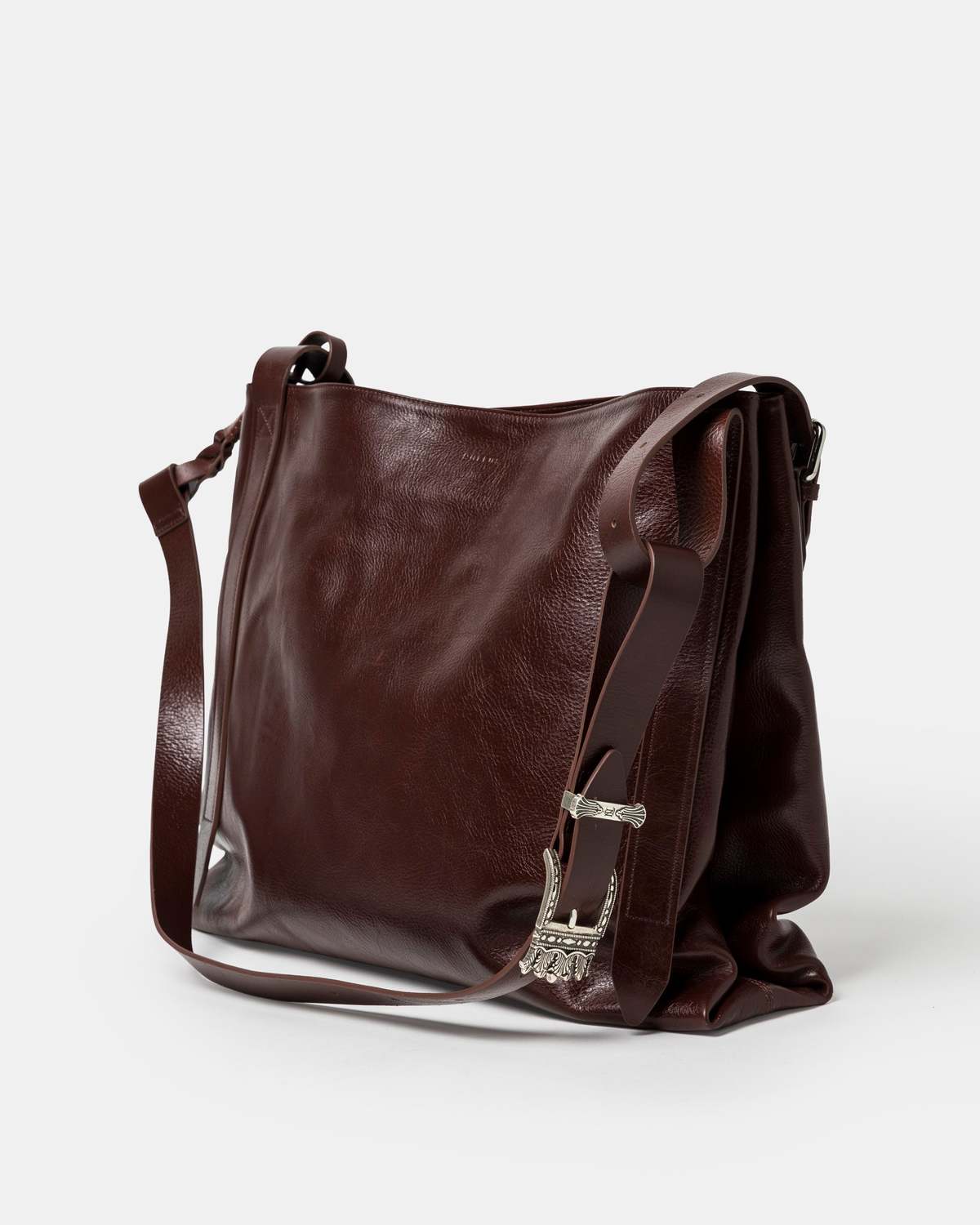 Nullus Crown Buckle Tote Bag - Wine Red | Garmentory