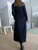 AKIRANAKA Oriane Long Knit Cardigan Dress - Navy - Thumbnail 4