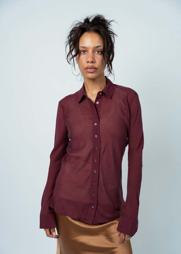 Brazeau Tricot Lil Prince Blouse - Bordeaux
