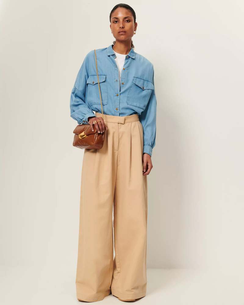 Sessun Botania Wide Shirt - Provencia Blue