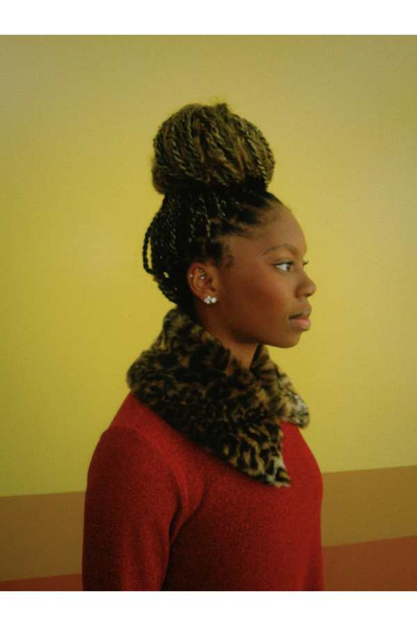 Lindsay Nicholas New York Leopard Faux Fur Collar