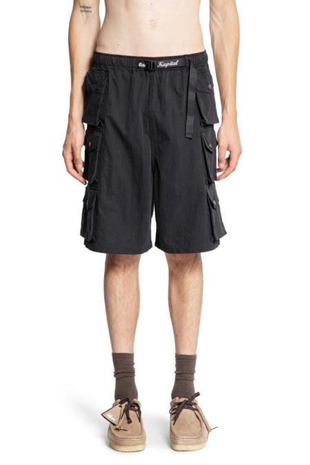 Kapital 14oz Denim Easy-ranch-go Shorts - Black/Black