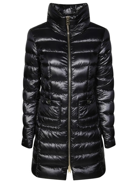 Ganni Shiny Black Quilted Midi Jacket - Black | Garmentory