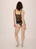 Simone Wild Mesh Frill Slip - Black - Thumbnail 3
