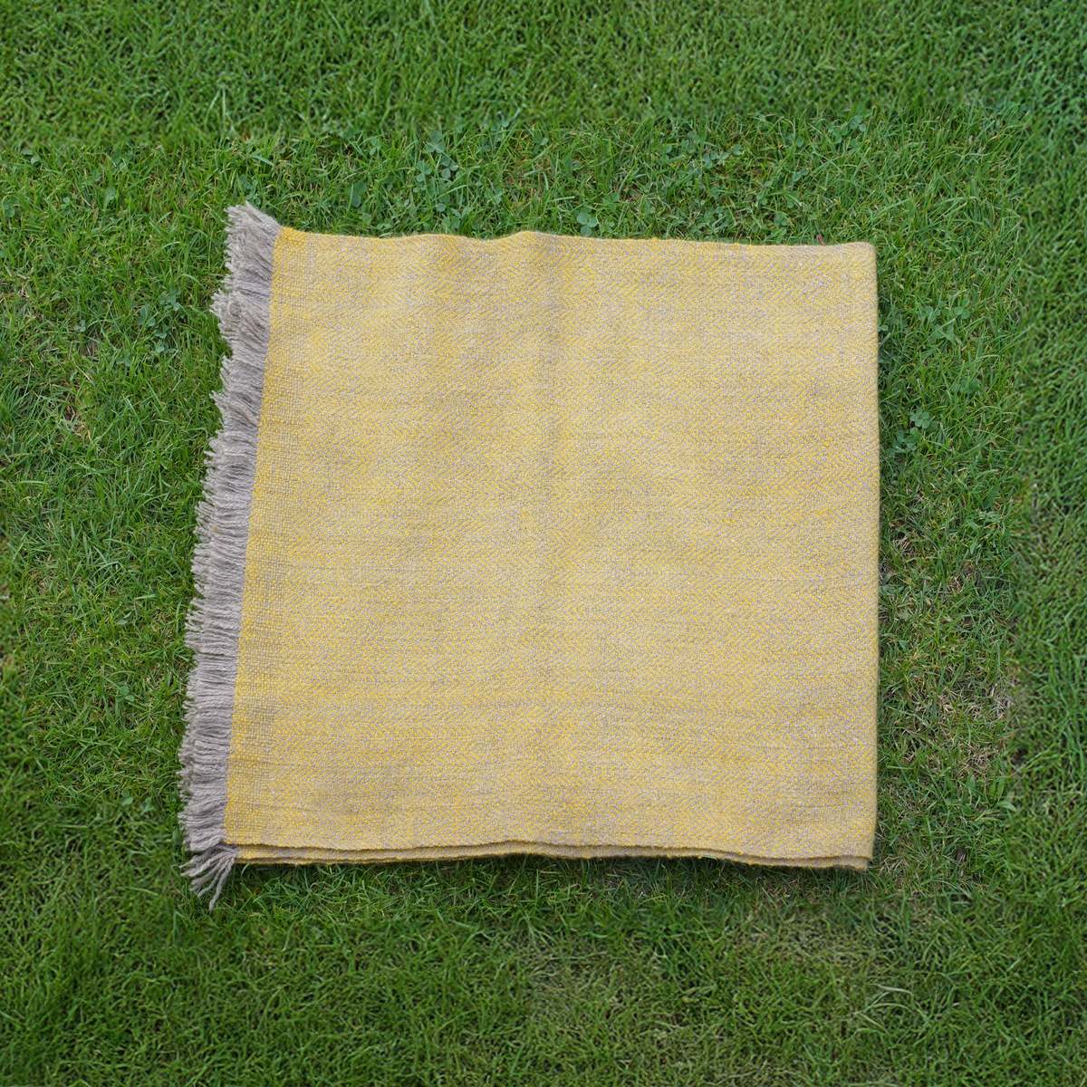 World of Crow Herringbone Khaki Muffler - Image 2 of 5