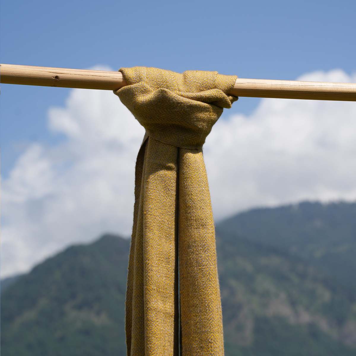 World of Crow Herringbone Khaki Muffler - Image 5 of 5