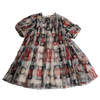 KIDS Tia Cibani Crush Pleated Smock Dress - Rainbow Print - Thumbnail 1