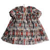 KIDS Tia Cibani Crush Pleated Smock Dress - Rainbow Print - Thumbnail 2