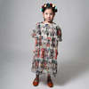 KIDS Tia Cibani Crush Pleated Smock Dress - Rainbow Print - Thumbnail 4