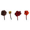 KIDS Tia Cibani Roots in Bloom Set of Four Hair Clips - Ruby Red - Thumbnail 1