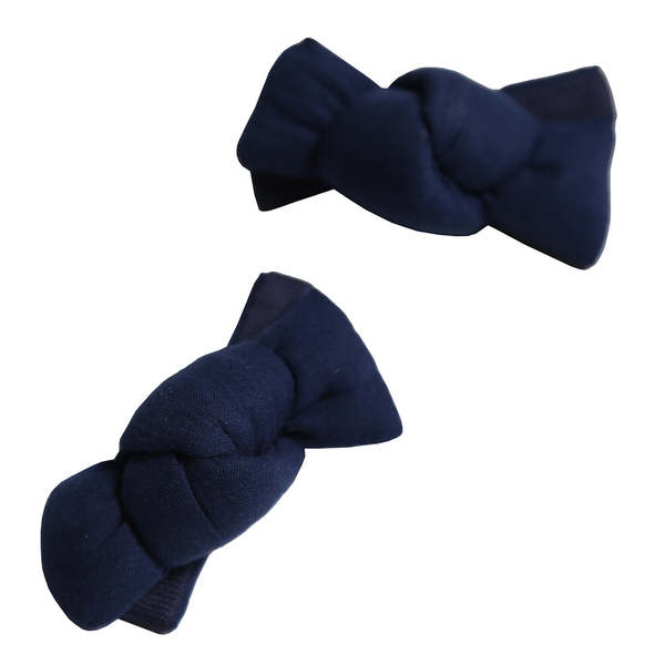 KIDS Tia Cibani Set of Two Maya Knotted Hair Clips - Navy Blue