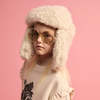 KIDS Little Creative Factory Fur Hat - Cream - Thumbnail 8