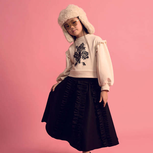 KIDS Little Creative Factory Fur Hat - Cream