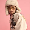 KIDS Little Creative Factory Fur Hat - Cream - Thumbnail 15