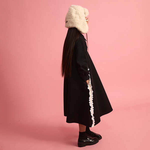 KIDS Little Creative Factory Fur Hat - Cream