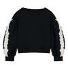 KIDS Little Creative Factory Neoprene Lace Balloon Sweatshirt - Black - Thumbnail 1