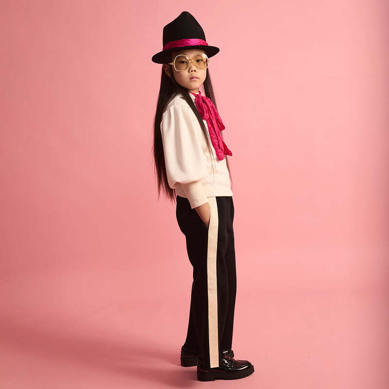 KIDS Little Creative Factory Neoprene Striped Pants - Black