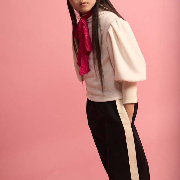 KIDS Little Creative Factory Neoprene Striped Pants - Black