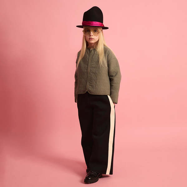 KIDS Little Creative Factory Neoprene Striped Pants - Black