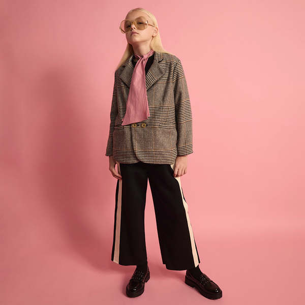 KIDS Little Creative Factory Neoprene Striped Pants - Black