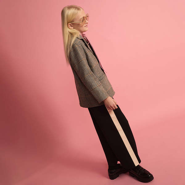 KIDS Little Creative Factory Neoprene Striped Pants - Black