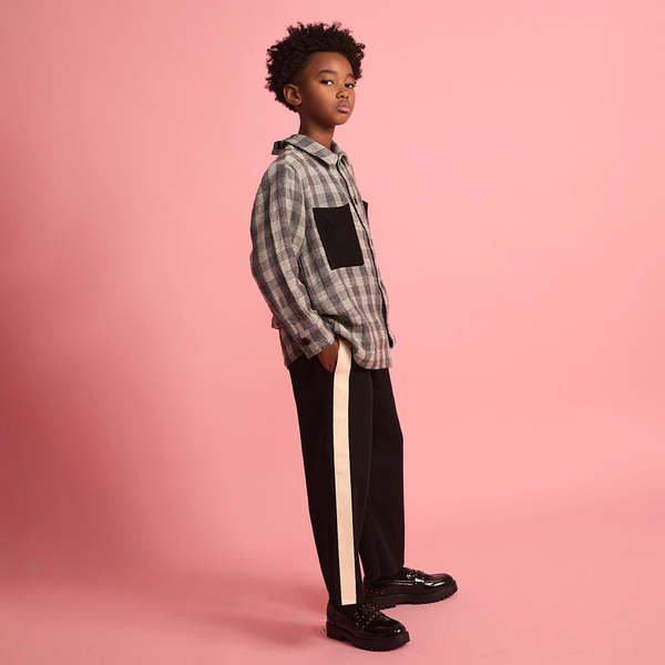 KIDS Little Creative Factory Neoprene Striped Pants - Black