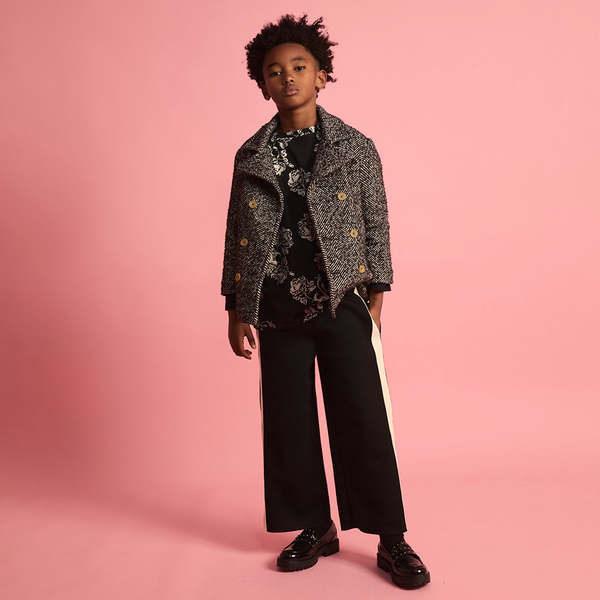 KIDS Little Creative Factory Neoprene Striped Pants - Black