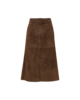 Veronica Beard Alexie Suede Midi Skirt - Thumbnail 7