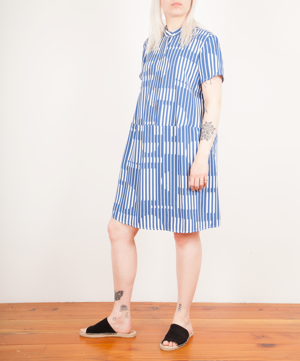 Dusen Dusen Oversized Tee Dress - Blue Blinds | Garmentory