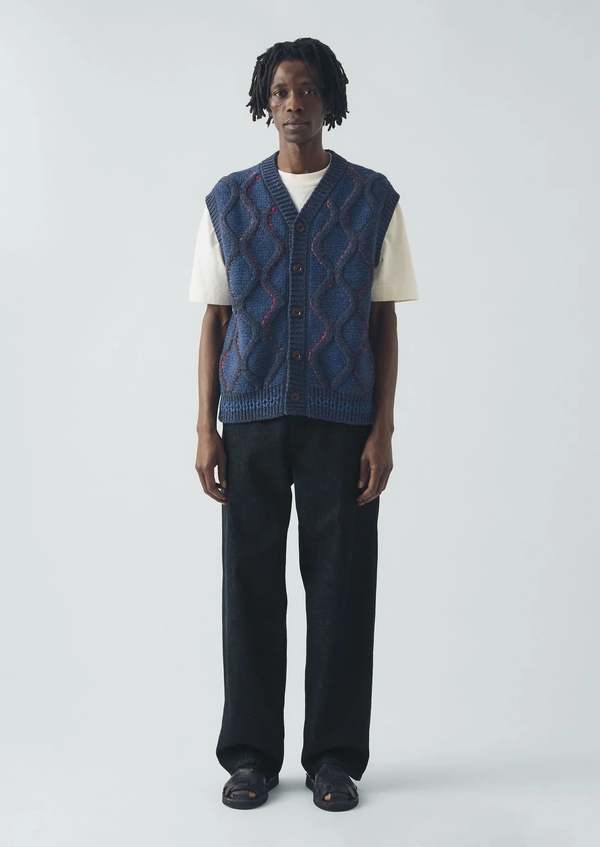 TOAST Hand Embellished Vest - Blue Multi