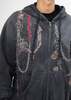 Doublet Embroidered Chain Zip-Up Hoodie - Black - Thumbnail 4