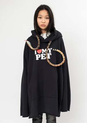 Doublet I Love My Pet Oversized Hoodie - Black | Garmentory