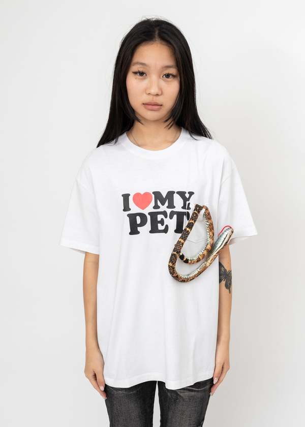 Doublet I Love My Pet Oversized T-shirt - White