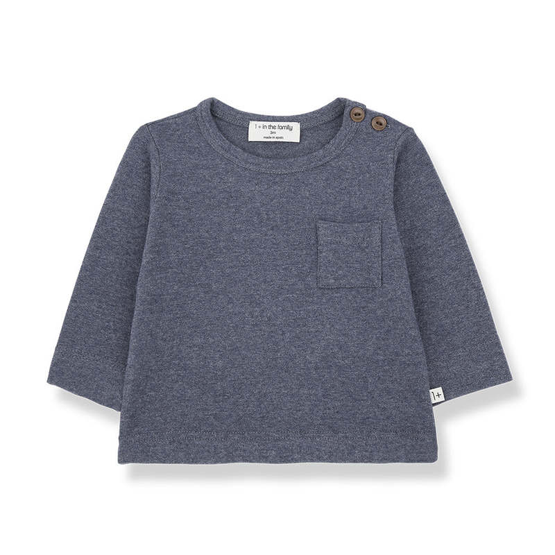 KIDS 1+ in the Family Oriol T-shirt - Denim Blue
