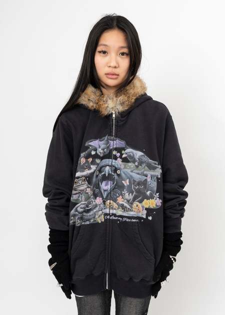 Doublet Neck Pillow Hoodie - Navy | Garmentory