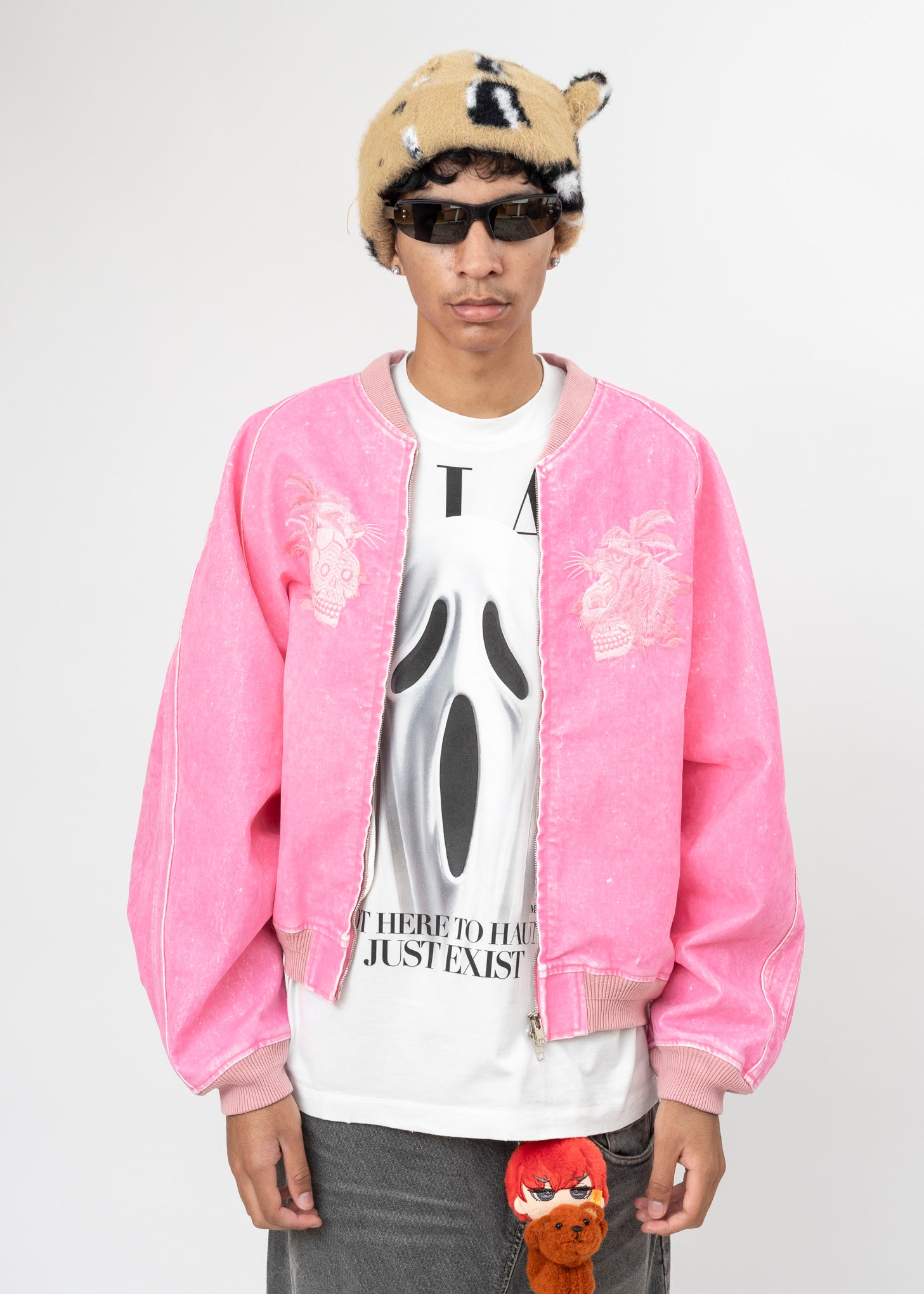 ジャケット・アウター doublet FLOCKED DENIM SOUVENIOR JACKET Doublet Flocked Denim Souvenir Jacket - Pink | Garmentory