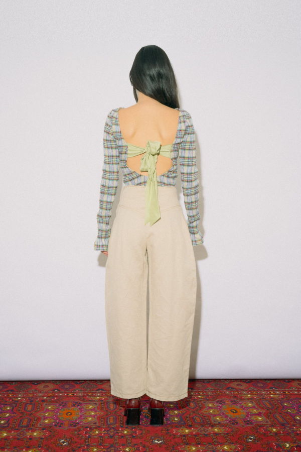 OhSevenDays McKenzie Blouse - Green Check