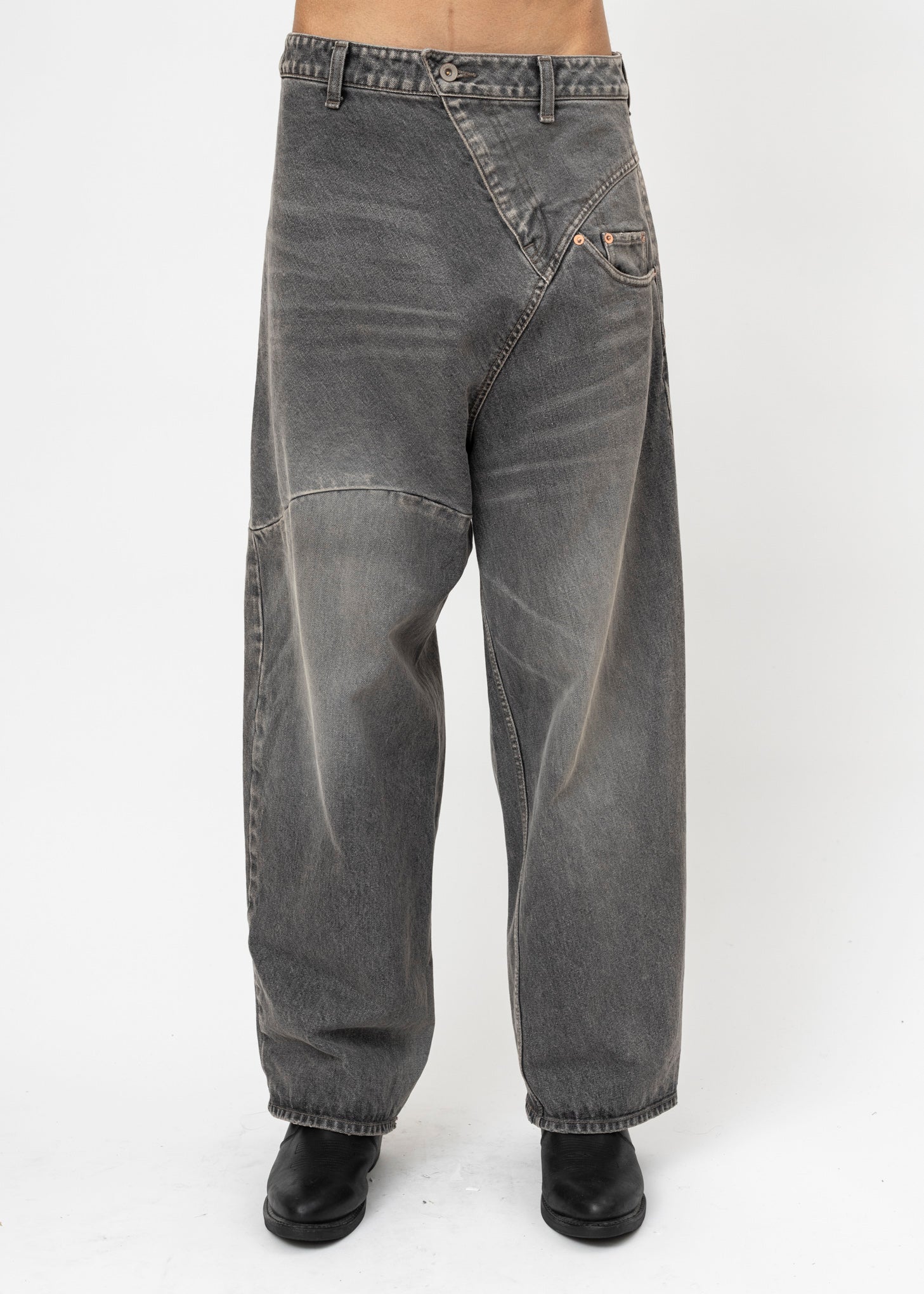 Doublet Distorted Cutting Denim Pants - Gray | Garmentory