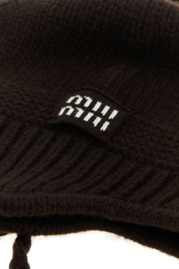 MIU MIU Earflap Cap Hat - Dark Brown