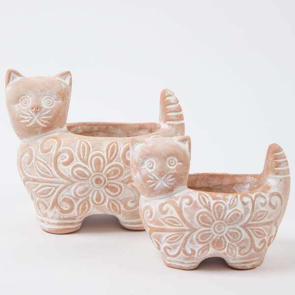 Ten Thousand Villages Garden Kitty Planter